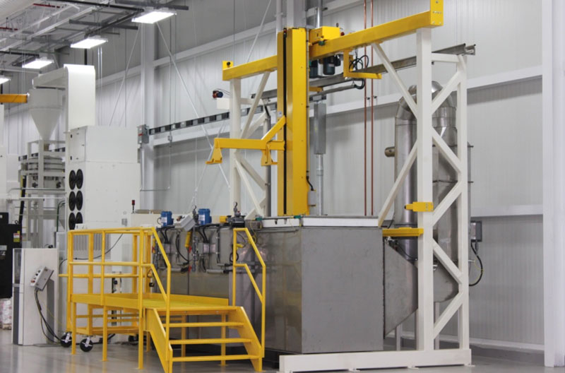 Side Arm Hoist for Smaller Modularized Anodizing & Plating Systems