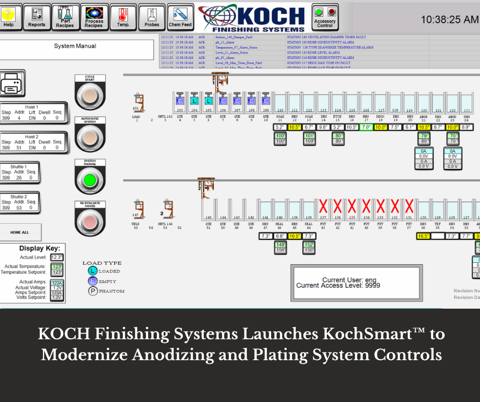 KOCH Finishing Systems Launches KochSmart™ to Modernize Anodizing and ...